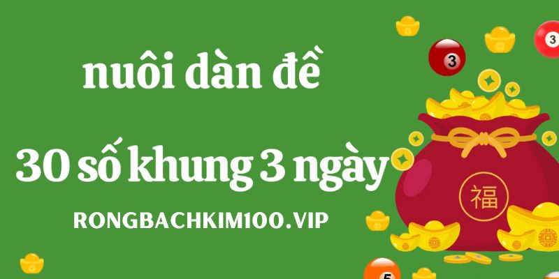 Anh em cần có kế hoạch vào tiền hợp lý để hạn chế rủi ro và tối ưu hóa lợi nhuận nuôi dàn đề 30 số khung 3 ngày